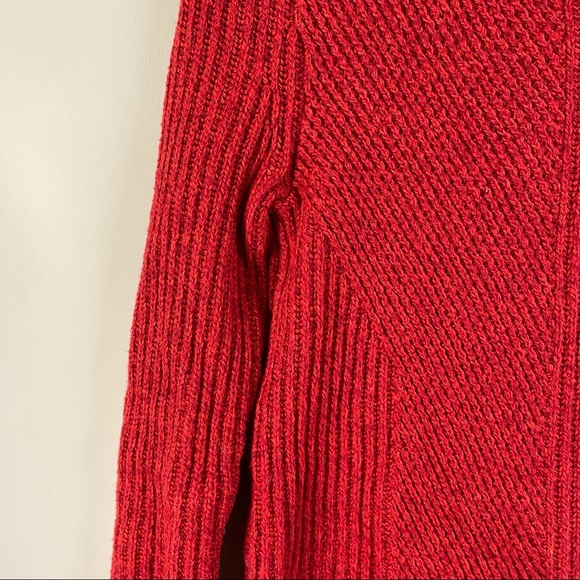 Madewell red hexcome textured cotton blend sweater size XS - Picture 4 of 8